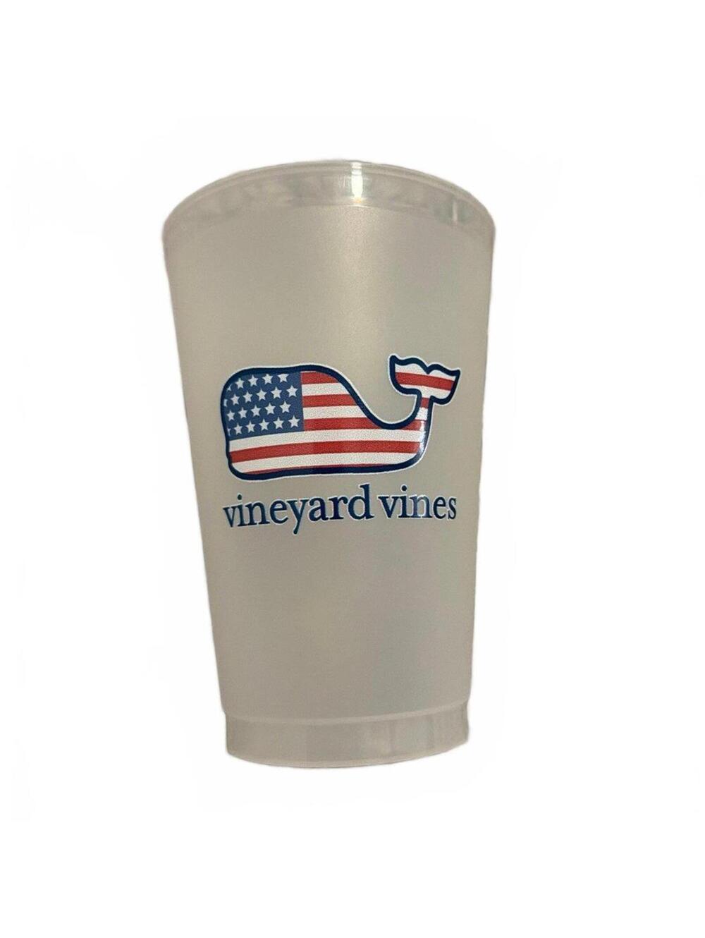 vineyard vines Clear Patriotic Whale Tumbler Cup